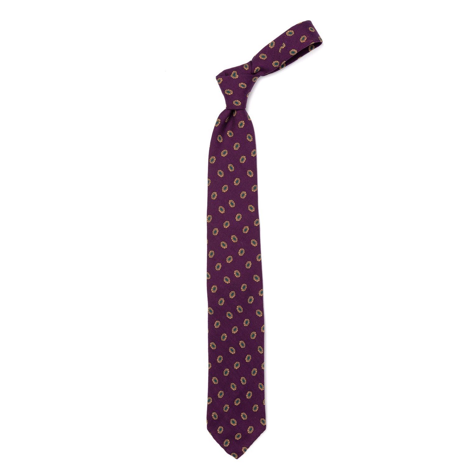 CA Archivio Storico: Tie "Piccoli Medaglioni" made of pure Wool - hand-rolled